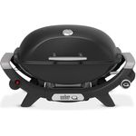 Weber Q2100N Gasgrill, 53 x 38cm Grillfläche, 1 Brenner, hoher Deckel, porzellanemaillierter Guss-Grillrost, Schwarz