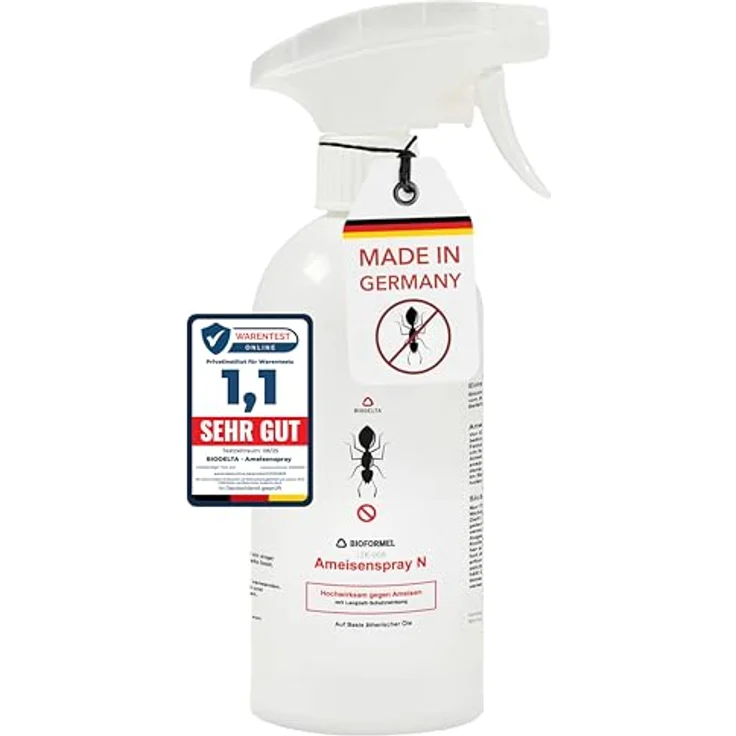 BIODELTA Ameisen-Spray, Anti-Ameisenmittel mit Langzeitwirkung, hochwirksam gegen alle Arten, fleckenfrei, 1 L – Bild 1