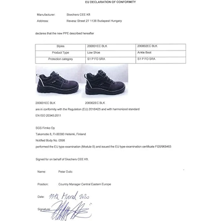 Skechers Skechers Trophus Arbeitsschuh, Stahlkappe und gepolsterte Innensohle aus Memory Foam, schwarz – Bild 7