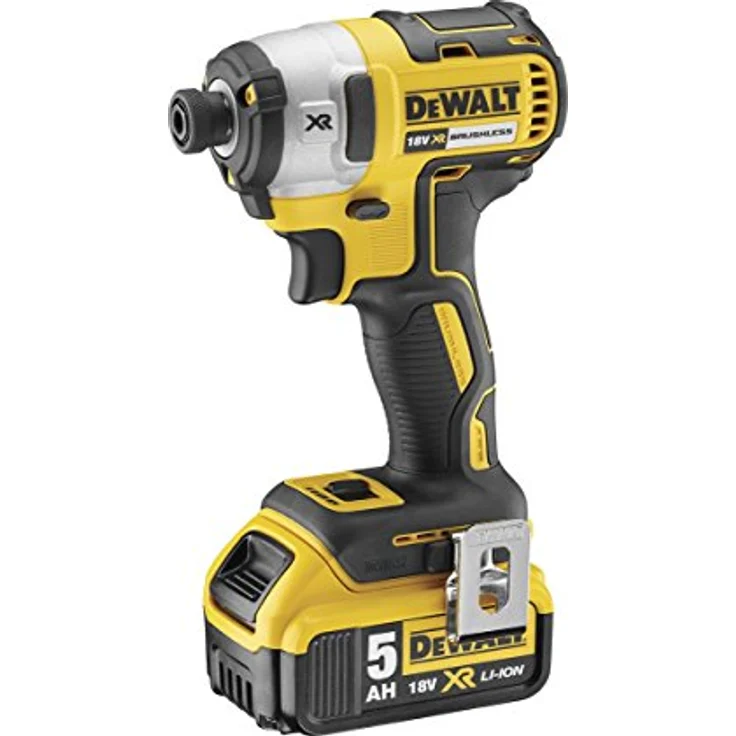 DeWalt XR Akku-Schlagschrauber (18 Volt, 5Ah, 205 Nm Drehmoment, 1-4 Zoll Innensechskant-Aufnahme, LED-Diodenring, inkl. 2x Akkus, 1x System-Schnellladegerät, Zubehör und TSTAK-Box) DCF887P2 – Bild 3