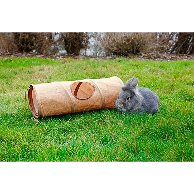 KERBL PET Nagertunnel aus Leinen, Für Kaninchen/Hasen/Meerschweinchen/Katzen/kleine Hunde, 50 x Ø18 cm – Bild 3