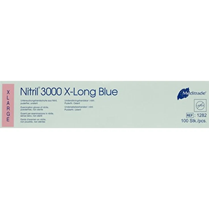 Meditrade 1282XL Nitril X-Long blue, 1er Pack (1 x 100 Stück) – Bild 2