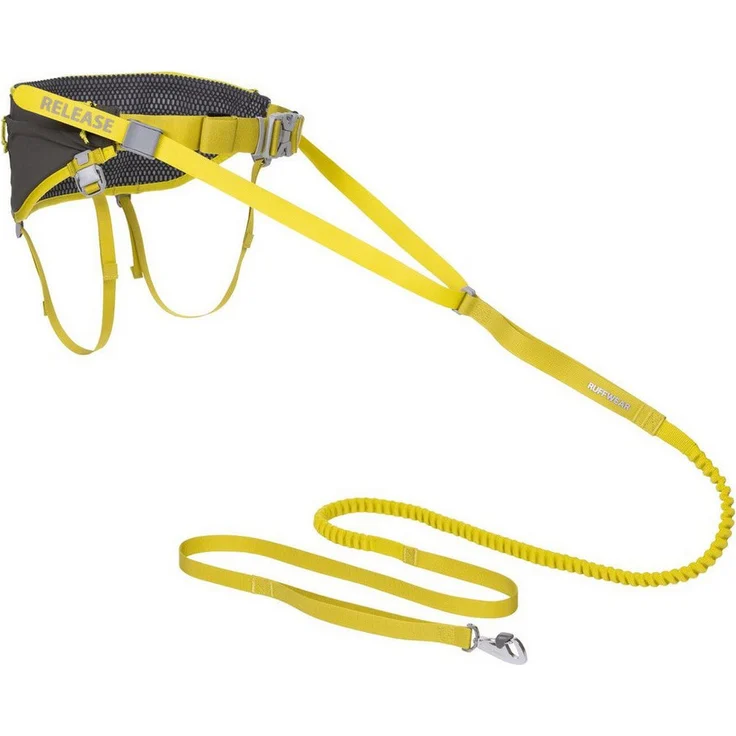 Ruffwear Joggingleine Zuggeschirr- & Gürtel Omnijore Joring System Lichen Green, Hundegeschirr mit reflektierender Zierleiste und Stoßdämpfung – Bild 1