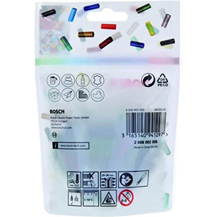Bosch 2608002004 Mini Sticks 70tlg. (Transparente Klebesticks, Zubehör für Heißklebestift Gluey) – Bild 3