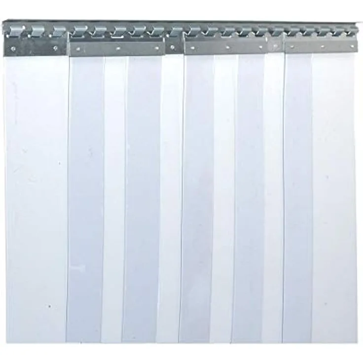 Zettl GmbH PVC-Streifenvorhang Industrie-Streifenvorhang 3x300mm, BxH 2,00x2,75m, transparent, verzinkt, wetterfest, spritzwassergeschützt - Preisvergleich
