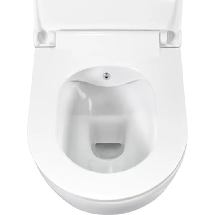 Aloni Tiefspül-WC AL5512KomplettSet, Keramik, Taharet/Bidet Funktion, Soft-Close WC-Sitz, Edelstahl, Grau – Bild 3