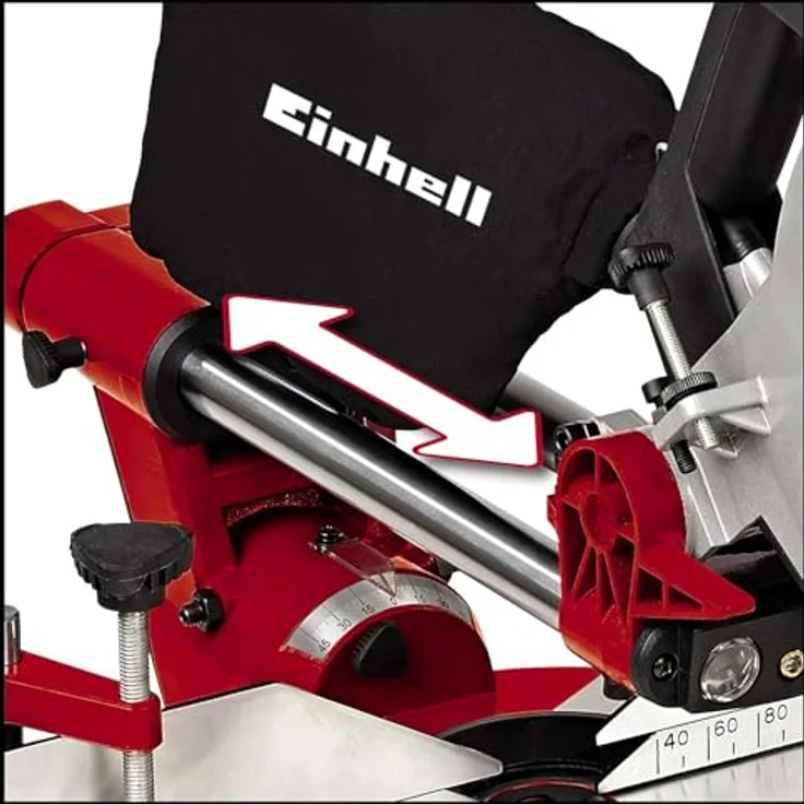 Einhell Zug-Kapp-Gehrungssäge TE-SM 2131 Dual (1600 W, 5000 min.-1, max. Schnittbreite 310 mm, Sägeblatt D 210 mm, Softstart, Spannvorrichtung, inkl. HM-Sägeblatt) – Bild 2