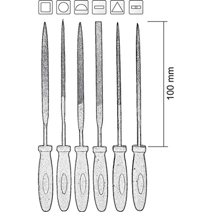 CON:P B20206 Feilenset Mini, 6-teilig – Bild 3
