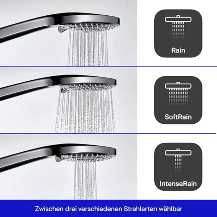 Duravit Handbrause 3jet 110, Duschkopf Regendusche in Schwarz-Matt, hohe Funktionalität, NEU – Bild 5