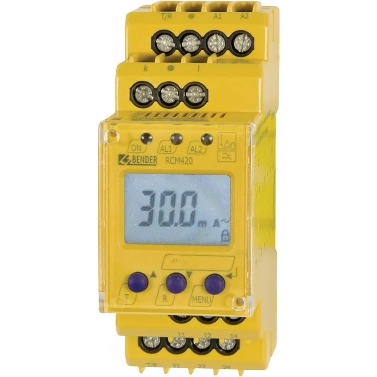 Bender B74014002, Multimeter Differenzstromrelais mit elektronischer Überwachung und Klarsichtdeckel