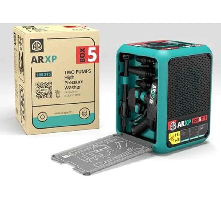 Annovi Reverberi ARXP BOX5 160DTS, Hochdruckreiniger mit 2700 W, 160 bar Druck, und Zubehörfach, netzbetrieb, ultrakompakt – Bild 7
