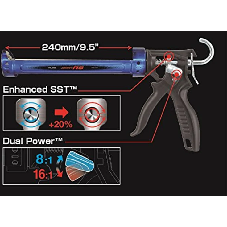 Tajima CNV-RS Kartuschenpresse mit zweifacher Übertragungsrate 8:1 (12mm) und 16:1 (6mm) - Preisvergleich – Bild 2