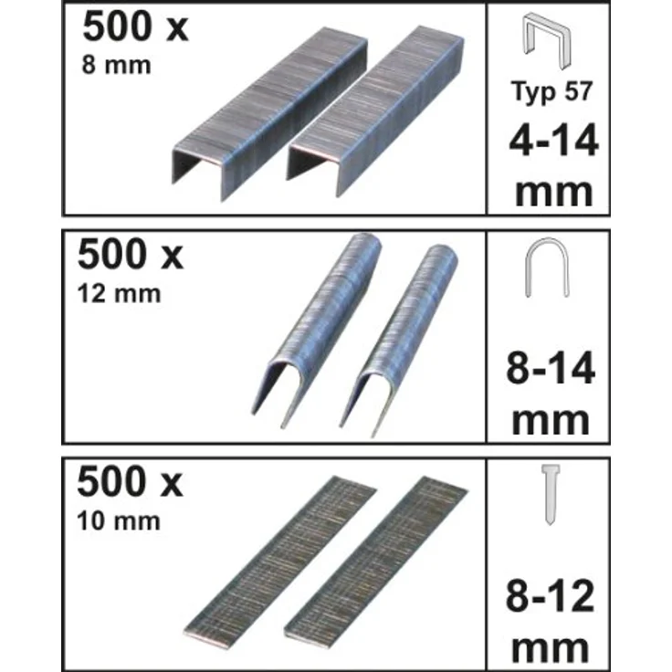 Werkzeyt CON:P B23824 Profi-Tacker, 4-14 mm für Tackerklammern, U-Klammern und Nägel, im Koffer – Bild 2