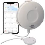 Brennenstuhl Connect Zigbee Wassermelder WM CZ 01, smart Wassersensor mit Push-Benachrichtigung, für Bad/Küche/Keller, inkl. CR2-Batterie