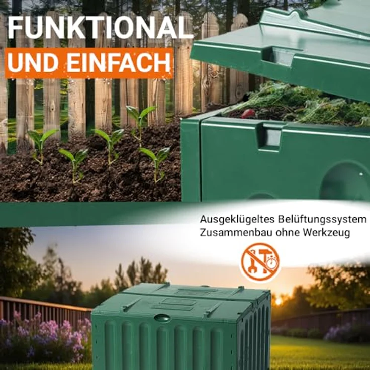Garantia ECO-KING Komposter 400 L, grün - 627007 – Bild 6