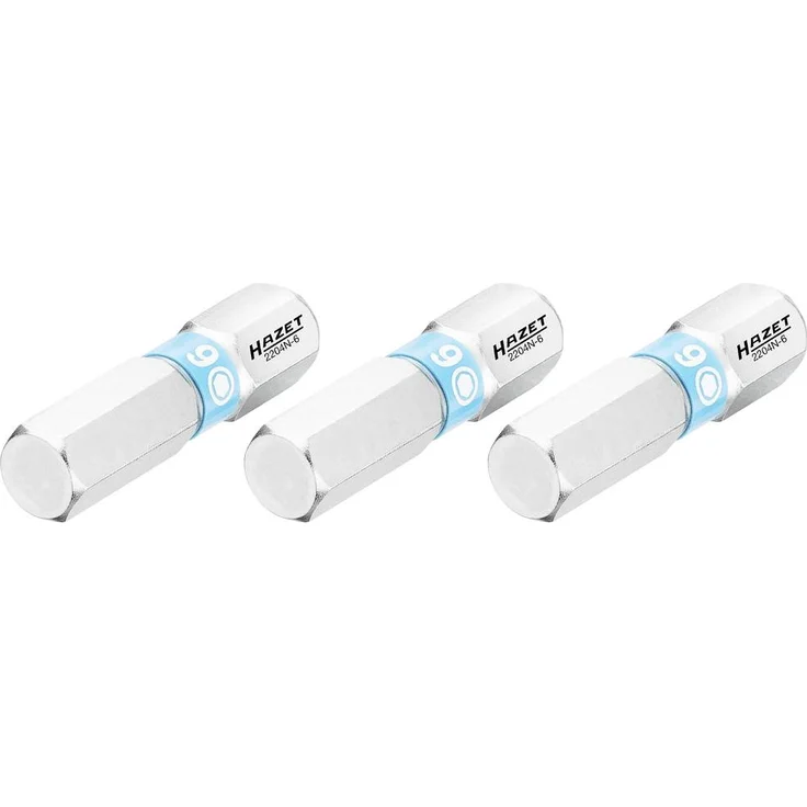 Hazet 2204N-6/3 Sechskant-Bit 6mm C 6.3, optimierte Torsionszone, ideal für Hand- und Maschinenbetätigung