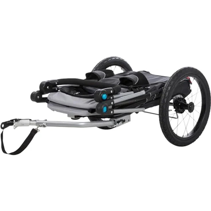 Fahrrad-Anhänger, faltbar S: 58 93 74/114 cm grau – Bild 3