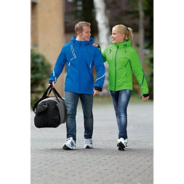Erima Kinder Softshelljacke Function, Regen- und Windabweisend, hoch atmungsaktiv, abnehmbare Kapuze, schwarz – Bild 2