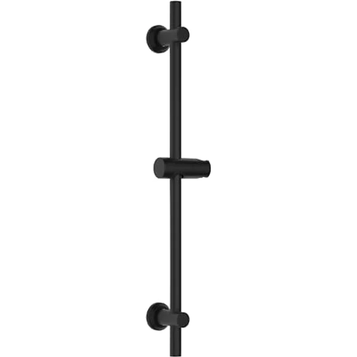 Görbach Duschset Edelstahl Duschstange mit Duschkopfhalterung, 70cm, schwarz, flexible Höhenverstellung, langlebig, universelle Kompatibilität – Bild 1