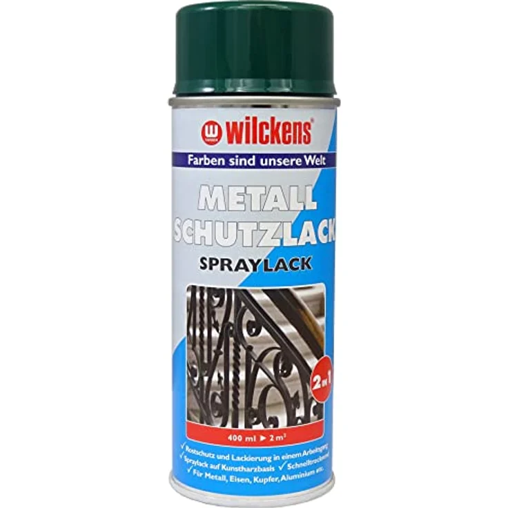 Wilckens Metall-Schutzlack Spray 2in1, 400 ml, Grün – Bild 1