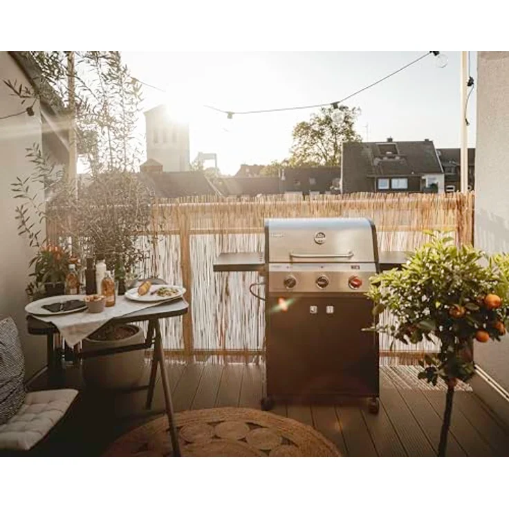 Enders® Gasgrill Chicago Next 3 R Turbo, 3-Edelstahlbrenner, doppelwandige Garhaube, 2 abklappbare Seitenablagen, integriertes Thermometer, 10,6 kW Switch Grid™, 800° Grad Turbo Zone™ #89346 - Preisvergleich – Bild 2