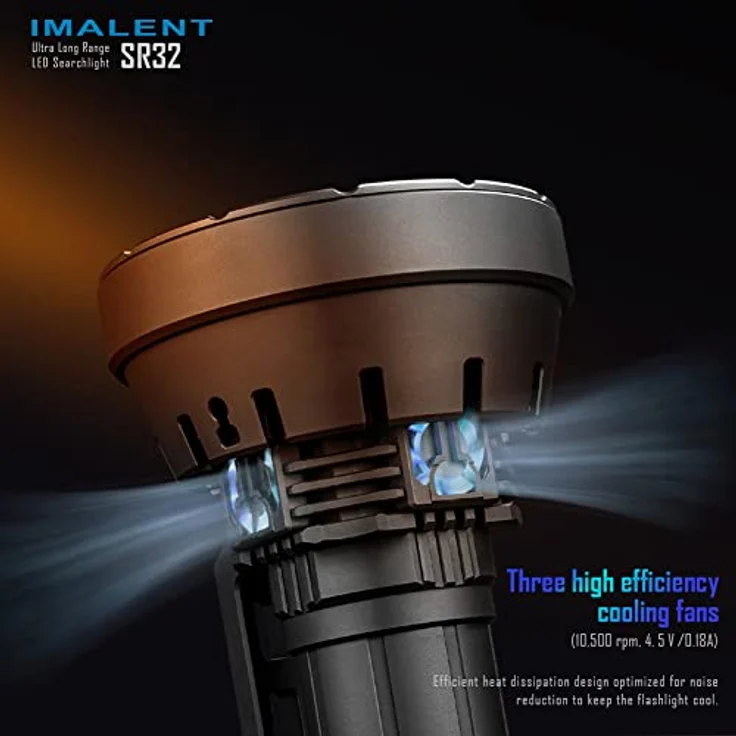 IMALENT SR32 LED Taschenlampe 120000 Lumen, Taschenlampe Led Aufladbar USB Type-C Extrem Hell Taschenlampen mit 6 Lichtmodi, IP56 Wasserdicht Taktische Torch für Camping Wandern Outdoor, SR32-DE – Bild 4
