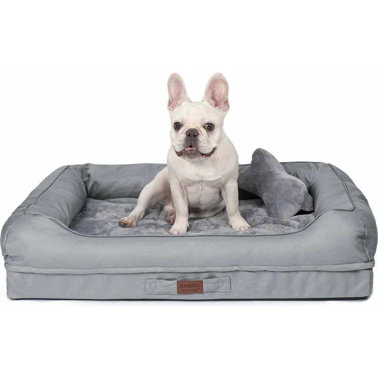 RAIKOU RAIKOU Hundematratze Hundebett gepolstertes waschbares Tierbett Hundekissen Hundesofa, grau, verschiedene Größen zur Auswahl
 - Preisvergleich – Bild 1
