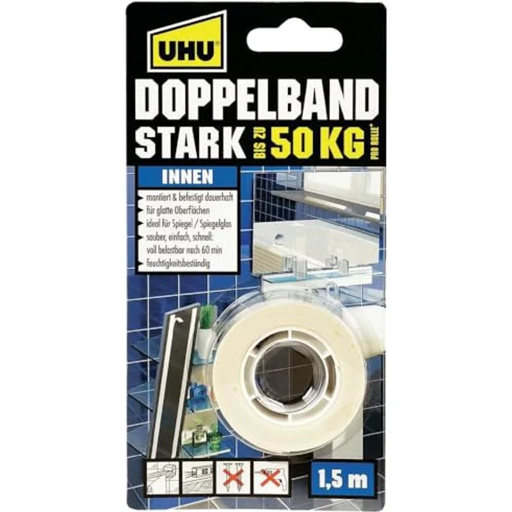 UHU Doppelband stark 1,5 m - Preisvergleich – Bild 3