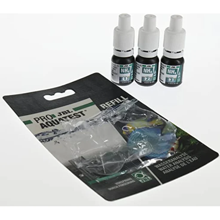 JBL Wassertest-Nachfüller, Für Süß-/Meerwasser-Aquarien und Teiche, ProAquaTest NH4 Ammonium Refill, 3 Stück – Bild 4