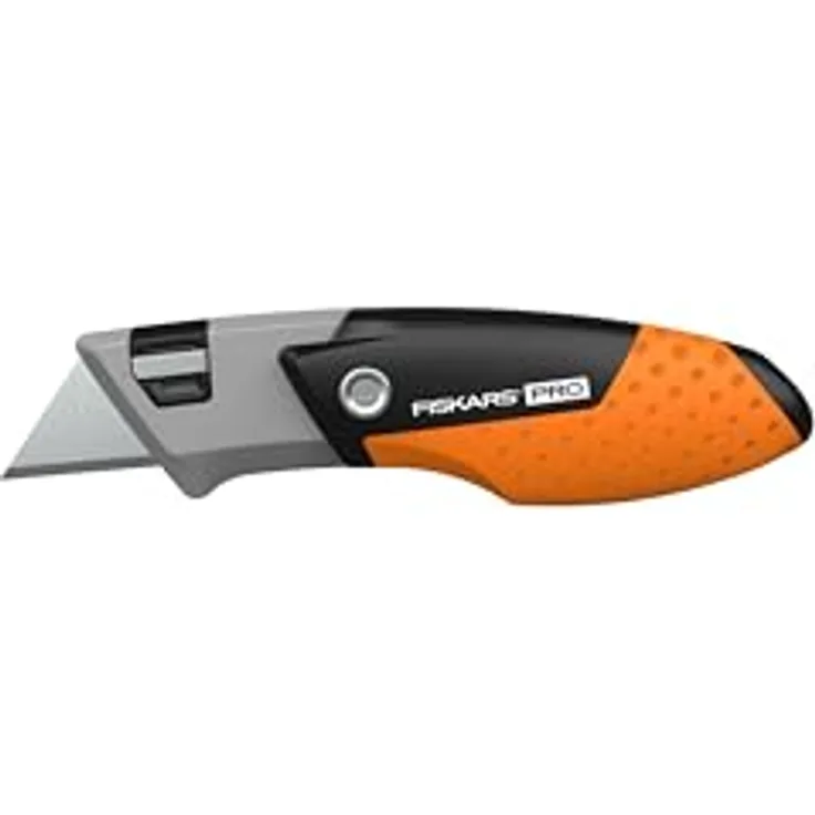 Fiskars Pro Compact Klappmesser, ergonomisches Universalmesser mit CarbonMax™ Klinge, kompakt und robust