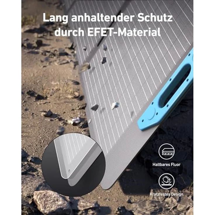 Anker SOLIX PS200 Solarpanel, 200W faltbares Solarladegerät, IP67 wasserdicht, 23% höhere Umwandlung & Effizienz, für Camping, Wohnmobil, Stromausfall – Bild 4