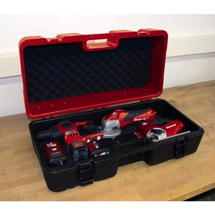 Einhell Koffer E-Box L70-35 (zur universellen Aufbewahrung, max. Zuladung 50 kg, weiches Schaumstoff-Innenfutter, spritzwassergeschütztes Design, ergonomischer Griff) – Bild 3