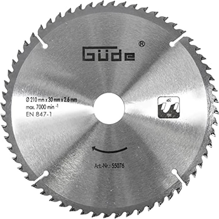 Güde Carbide Sägeblatt 210 x 30 mm mit 60 Zähne – Bild 2
