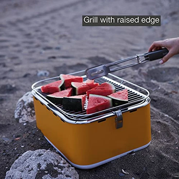 Barbecook rauchfreier Holzkohlegrill Tischgrill mit Tragetasche geeignet für Balkon als Outdoor Camping-Grill mit eingebauten Gebläse spülmaschinen-fest – Bild 2