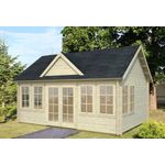 Palmako Gartenhaus Claudia 19,4 Holzhaus Blockbohlenhaus, BxT: 550x400 cm, Nordisches Fichtenholz, 44 mm Wandstärke - Preisvergleich