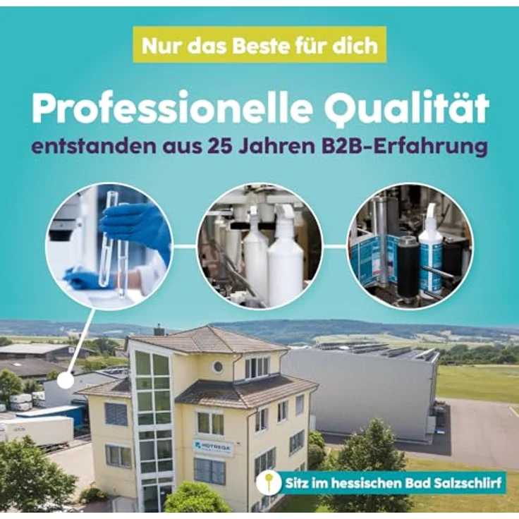 HOTREGA® Duschreiniger Kalkentferner, effektiver Glasreiniger für Duschkabinen, entfernt Kalk und Seifenreste, mit Abperleffekt und frischem Duft – Bild 3