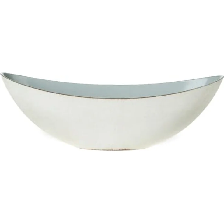 matches21 HOME & HOBBY Ovale Pflanzschale für draußen - große Schiff Deko-Schale in Vintage Creme-weiß als Blumen-Topf Pflanztopf - 55 cm Jardiniere für Garten Balkon oder Friedhof als Grab-Schmuck – Bild 4