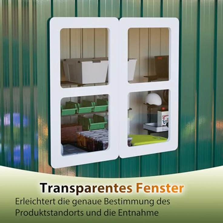 Thanaddo Gartenhaus 8x6 ft, multifunktionaler Gartenschuppen mit Sprossenfenstern, wasserdicht und UV-geschützt – Bild 7