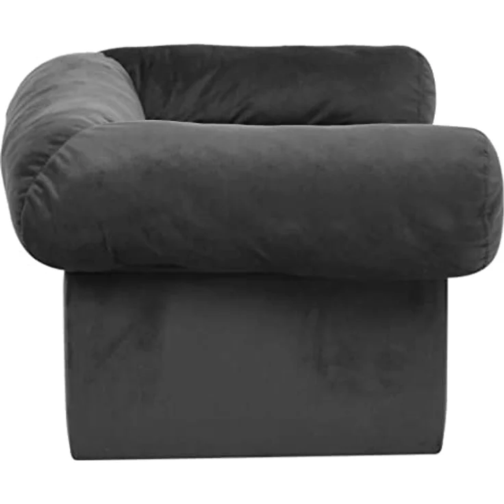 vidaXL Hundesofa Schublade Dunkelgrau 75x50x38cm Plüsch Hundebett Hundecouch mit Stauraum – Bild 5