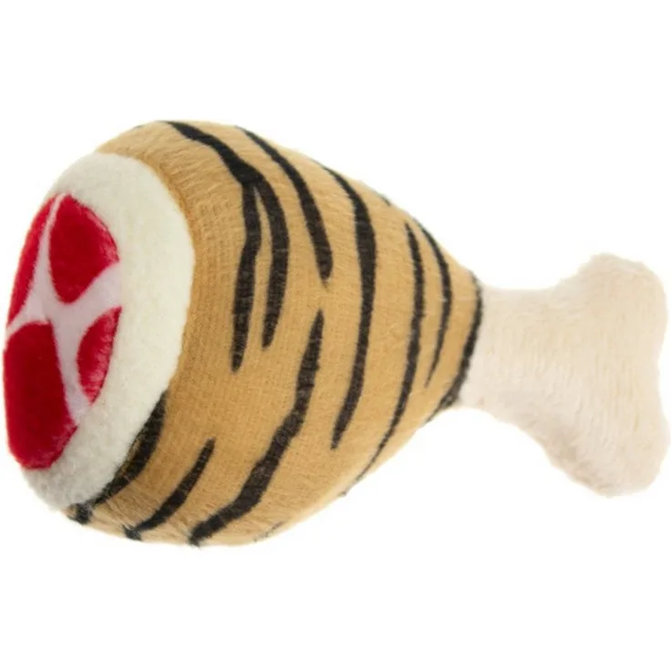 Karlie Tierkuscheltier Plüschspielzeug Keule Tiger, Maße: 12,5 cm, mit Squeaker