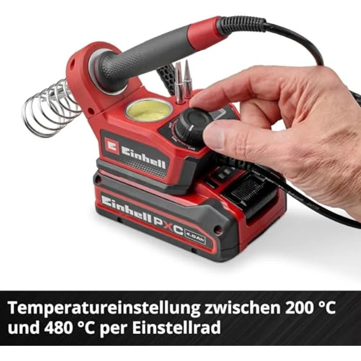 Einhell TE-SI 18/480 Li E - Solo Akku-Lötkolben 18V, Flachspitze, temperaturregulierbar 205 - 480°C, ohne Akku und Ladegerät – Bild 8