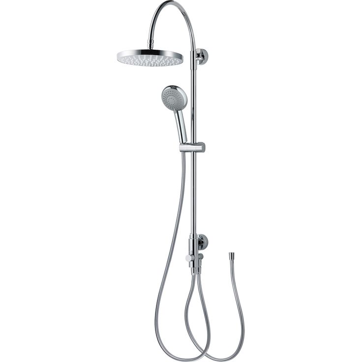 Breuer Duschsystem 'Aquamaxx 200' chromfarben runde Kopfbrause, für separate Armatur mit schwenkbarer Kopfbrause und höhenverstellbarer Handbrause