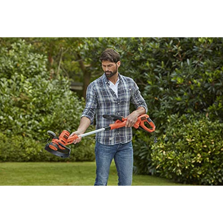 Black + Decker Elektro-Rasentrimmer--kantenschneider (550W, 30 cm Schnittbreite, E-Drive, AFS automatische Fadenverlängerung, werkzeuglos umstellen von Trimmen auf Kantenschneiden) – Bild 5