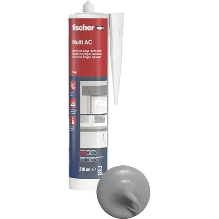 Fischer DA Acryl Herstellerfarbe Grau 053111 310ml – Bild 3