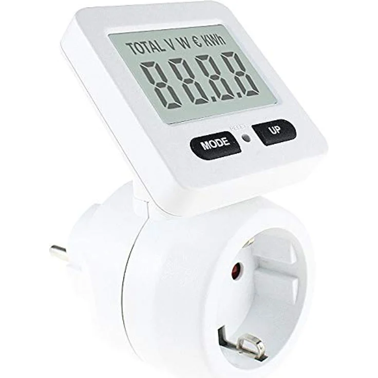 revolt Energiemessgerät: Digitaler Energiekostenmesser mit 180° drehbarem Display, bis 3.680 W (Stromkostenmesser) – Bild 3