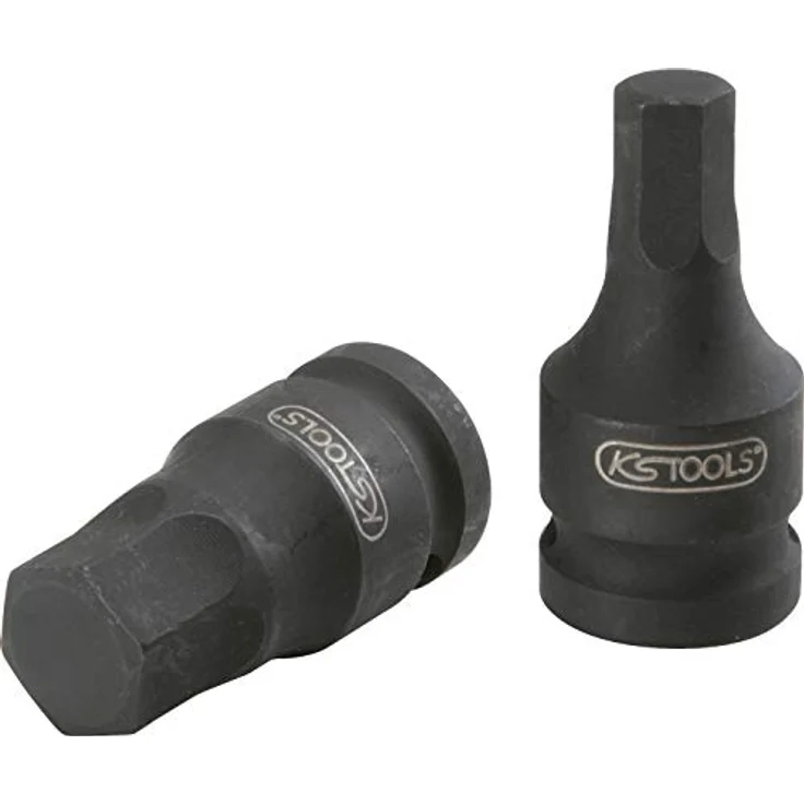 KS Tools Sechskant-Bit, 3/8" Kraft-Stecknuss für Innensechskant-Schrauben, kurz, Schlüsselweite 12 mm, DIN 3121 / ISO 1174 – Bild 2