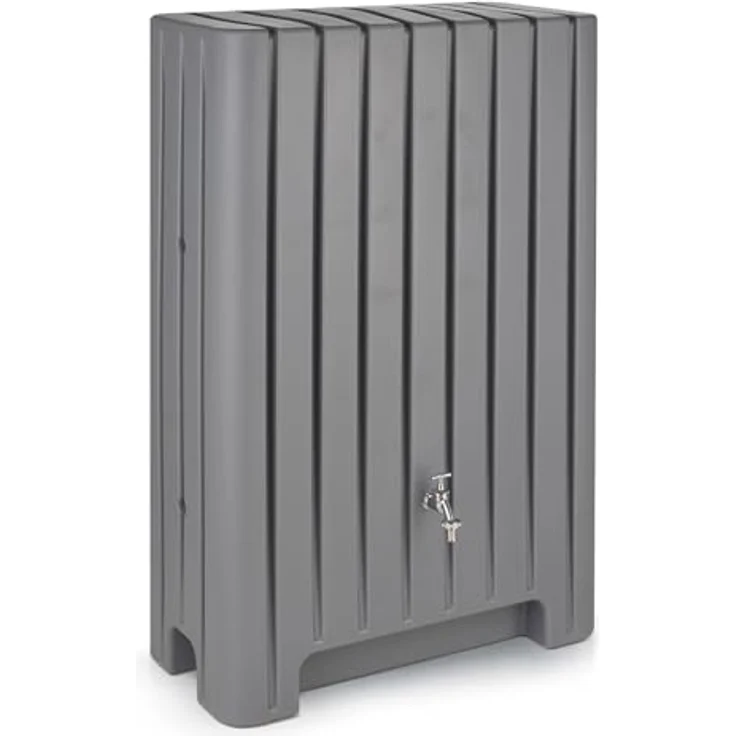 Prosperplast Regentonne Barletta 280 Liter grau, frostsicher & UV-beständig mit 3/4 Zoll Gewinde – Bild 1