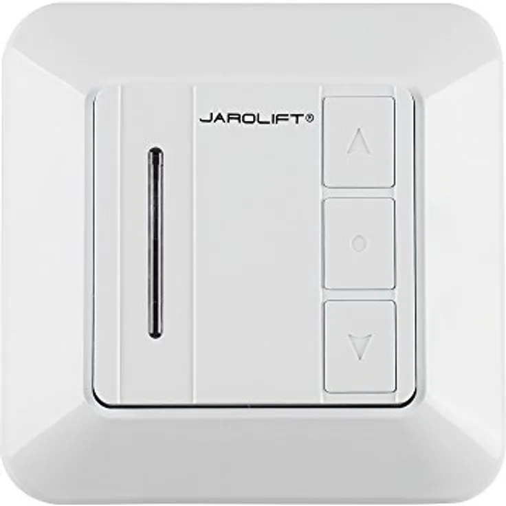 jarolift Rollladen Funkempfänger Einfachtaster TDRR 01W, Rollladen-Steuerung mit 15 Senderkanälen, Unterputz-Montage, 433,92 MHz Rolling Code
