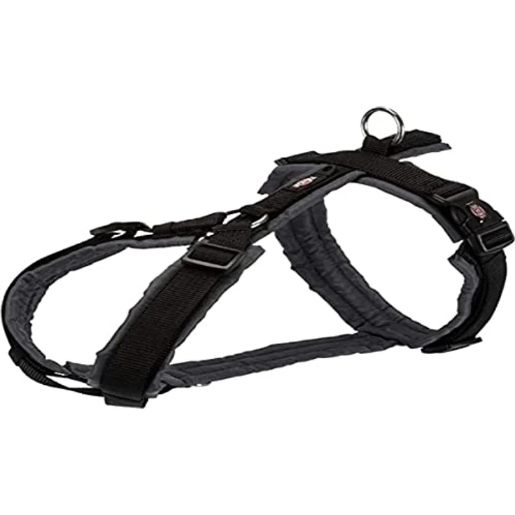 Trixie Premium Trekking Geschirr, L: 70-85 cm/25 mm, schwarz/Graphit – Bild 1