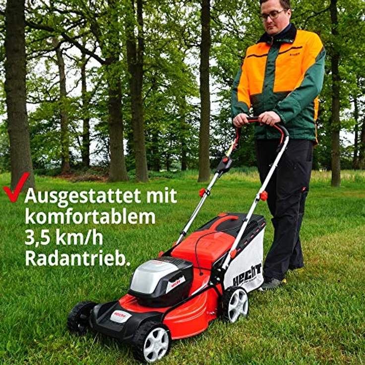 Hecht 5041S Akku-Rasenmäher mit Radantrieb, 41 cm Schnittbreite, Mulchfunktion, 3-stufige Höhenverstellung, Seitenauswurf – Bild 6